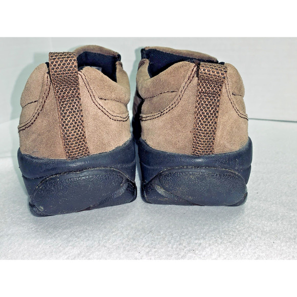 Size 11W Redhead Brown Suede Mens Mocs Slip on Shoes Gussets Rubber Outsoles - Picture 10 of 11